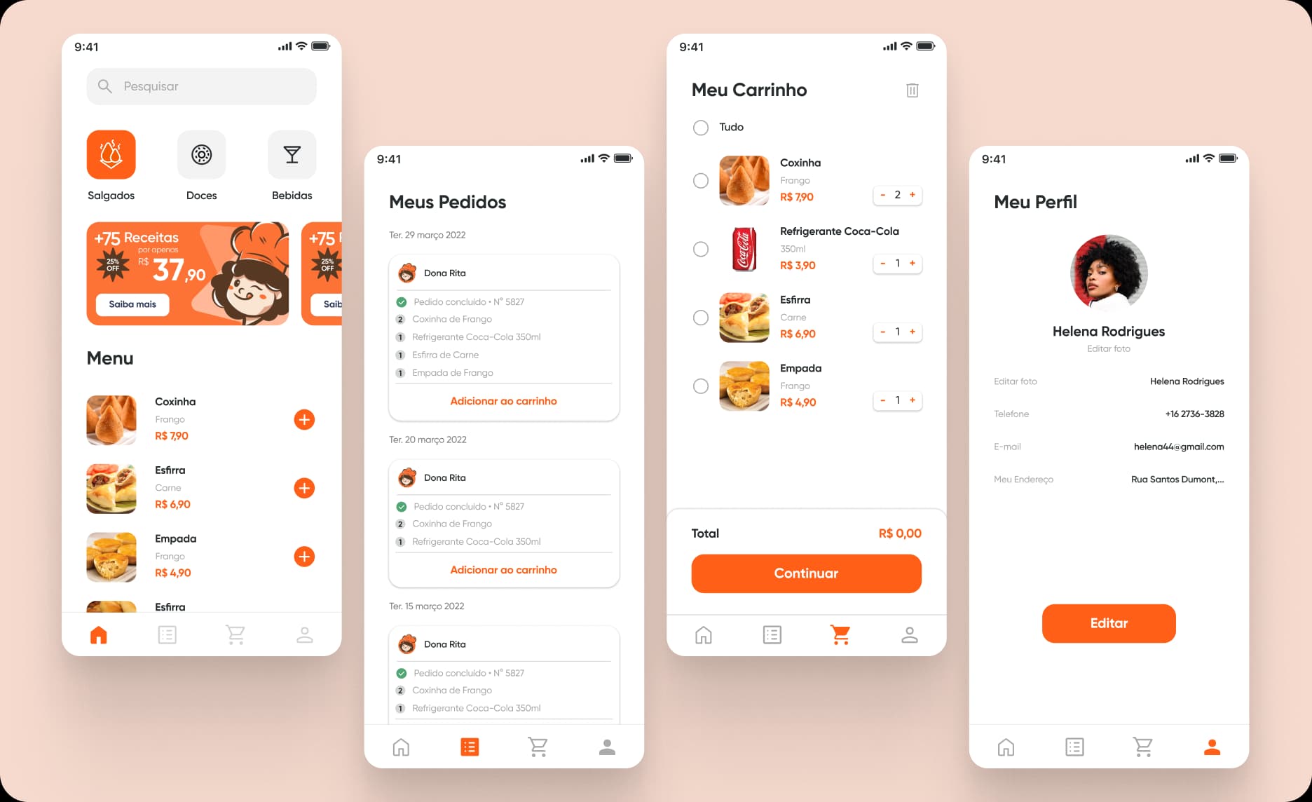 donarita app mockups